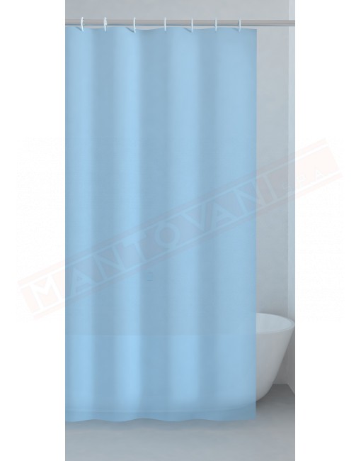 Gedy G.Basic tenda doccia in peva color azzurro cm 180 altezza 200 spessore 0,08 confezione con anelli
