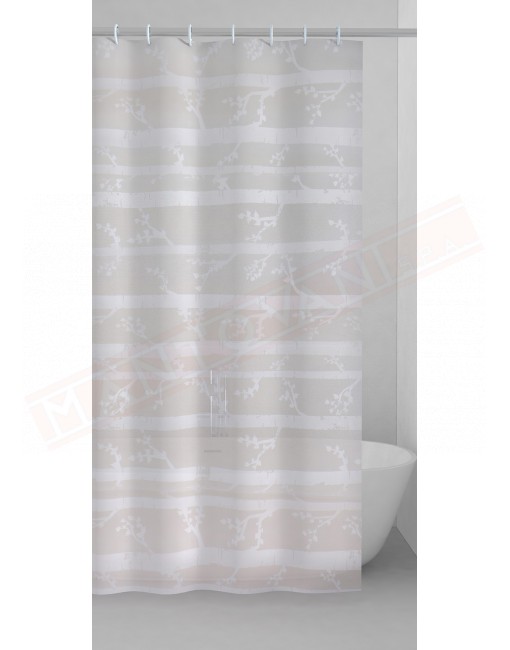Gedy G. Incanto tenda doccia in peva color grigio con disegni cm 120 altezza 200 spessore 0,143