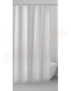 Gedy G.Ice tenda doccia in peva color bianco con decoro in 3D cm 180 altezza 200 spessore 0,15