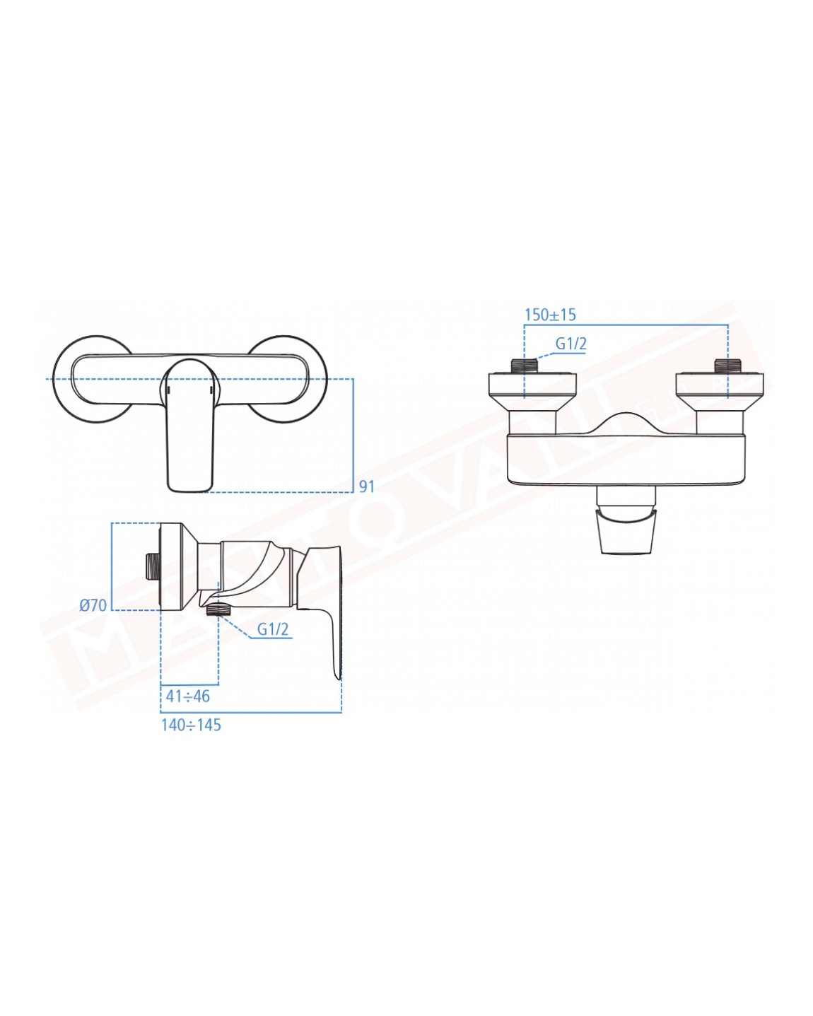 Connect Air rubinetto esterno doccia Ideal Standard