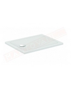 Ideal Standard piatto doccia Connect 2 90x70x4 in ceramica antiscivolo foro piletta 90 mm non fornita piletta a sinistra