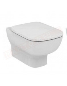 Ideal Standard Esedra wc sospeso con sedile slim bianco cm 54.5x36.5