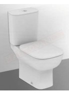 Ideal Standard Esedra wc a terra per cassetta appoggiata con sedile slim bianco a sgancio rapido