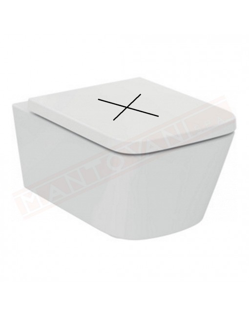 Blend Cube wc sospeso Ideal Standard senza sedile 54.5X36.5 . Sanitari bagno bianco seta