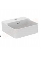 Ideal Standard Conca lavabo bagno da parete 40x35 cm con troppopieno e un foro rubinetto