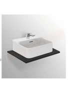 Ideal Standard Conca lavabo bagno da appoggio 40x35 cm con troppopieno e un fori rubinetto lato inferiore rettificato