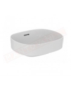 Ideal Standard lavabo bianco lucido appoggio L cm 45 P cm 38 h 155 senza foro rubinetto. con troppopieno