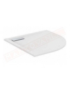 Ideal Standard ultraflat new bianco opaco 80x80x2.5 tondo piatto doccia ultrasottile in acrilico in pasta senza piletta t4493aa