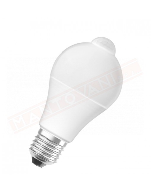 Ledvance lampadina led e27 11.5 w =75 w osram 827 con sensore di movimento classe energetica F 1055 lumen 2700 K h118 mm