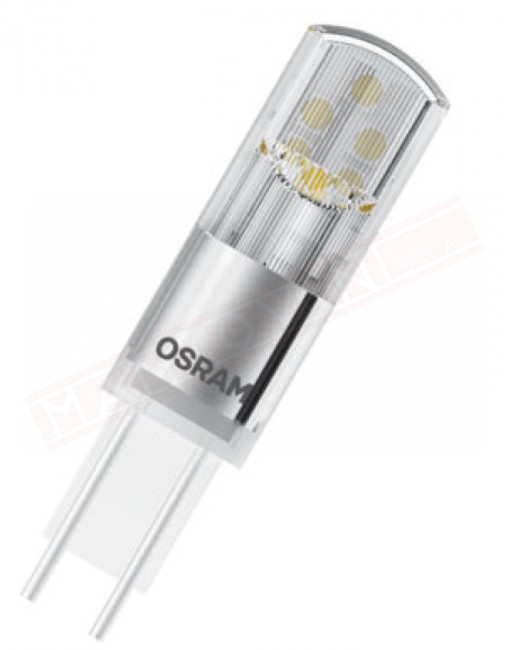 Ledvance lampadina led Gy6.35 2.4w =28 w 300 lumen classe energetica a++ luce calda 2700k 57x13 mm fp