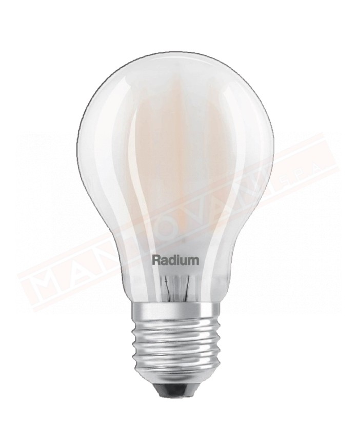 Radium lampadina led classic A opaca NO DIM E27 827 CLASSE ENERG A++ 7 W 806 LUMEN 2700 K 60X105mm