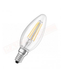 Ledvance lampadina led parathom retrofit classic B trasparente dim E14 827 classe energetica E 4.8W 470 lumen 2700 K 35X100 mm