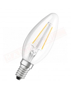 LEDVANCE LAMPADINA PARATHOM LED RETROFIT CLASSIC B CHIARA NO DIM E14 827 CLASSE ENERGETICA A++ 2.5 W250 LUMEN 2700 K 35X97 MM