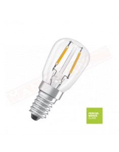 Ledvance lampadina led e14 per frigo 1.3 w =10 w osram 827 classe energetica G 110 lumen 2700 K 63x26mm