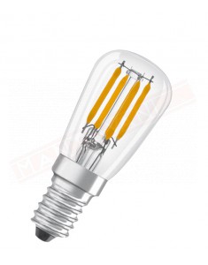 Ledvance lampadina led e14 per frigo 2.8 w =25 w osram 827 classe energetica F 250 lumen 6500 K luce freddisima 63x26mm