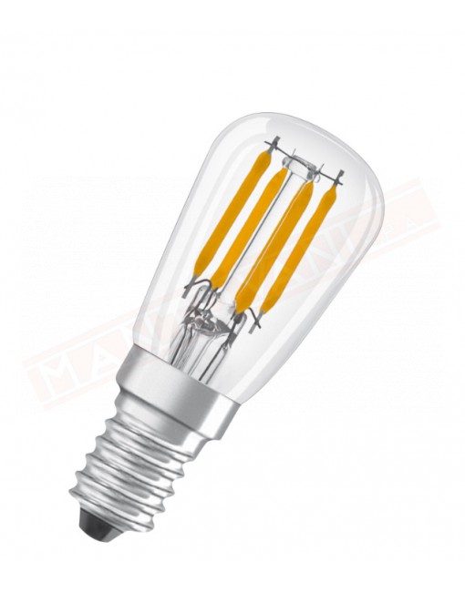 Ledvance lampadina led e14 per frigo 2.8 w =25 w osram 827 classe energetica F 250 lumen 6500 K luce freddisima 63x26mm