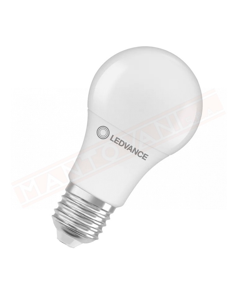 Ledvance lampadina led classic A 60 smerigliata NO DIM E27 840 classe energetica F 8.5 W 806 lumen 4000 K 107X60mm