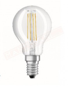 Ledvance lampadina led p 4w osram lampadina led pallina E14 827 classe energetica A+ 4 W =40 470 lumen 2700 K 46x93 mm