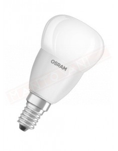 LEDVANCE LAMPADINA LED VALUE CLASSIC P 40 SMERIGLIATA NO DIM E14 827 CLASSE ENERGETICA A+ 5.7 W 470 LUMEN 2700 K 88X45 MM