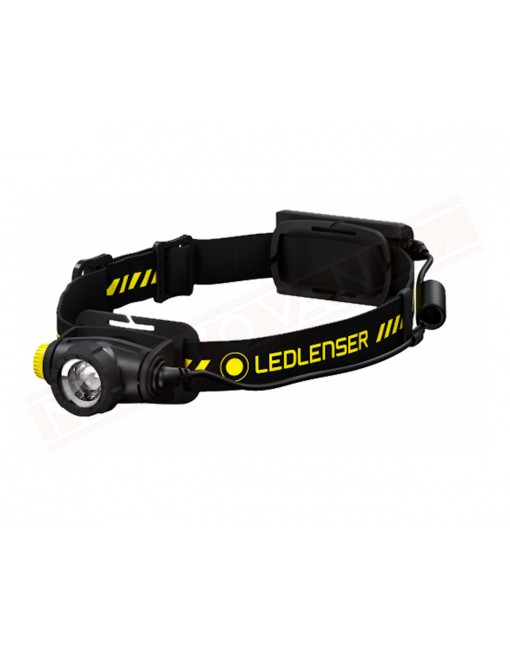 Led Lenser h5r work lampada da testa 300 lumen a 150 metri 2 ore 15 lumen a 30 metri durata da 45 ore cavetto carica magnetico