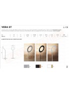 Icone Vera 66 lampada da terra color alluminio a led 25.2w 3897 lm 3000k altezza 190 cm larghezza 31 cm