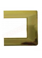 Mapam serie Joy placca oro lucido 3 posti in plastica compatibile con serie t.m.