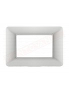 Mapam serie Joy placca argento 3 posti in plastica compatibile con serie t.m.
