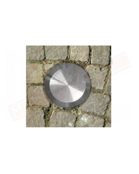 Borchia segnaletica per manto stradale in acciaio svasato diametro 10 cm gambo cm 10
