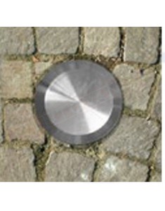 Borchia segnaletica per manto stradale in acciaio svasato diametro 5 cm gambo cm 10