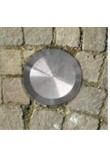 Borchia segnaletica per manto stradale in acciaio svasato diametro 8 o 10 cm gambo cm 10