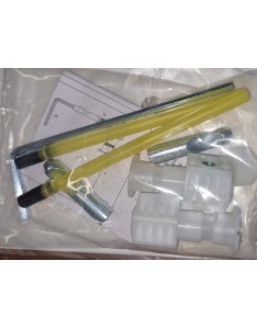 Kit fissaggio nascosto per sanitari sospesi completo di brugola e tubi guida per facilitare inserimento completo di imbuti