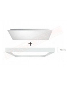 Cornice per fissaggio a soffitto o parete h 7 cm per Pannello led 60x60 Pan Backlit
