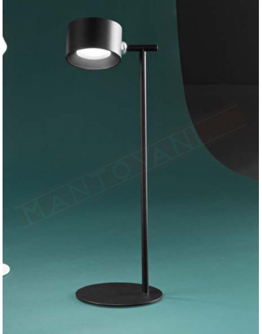 Perenz Kosmo lampada Magnetica nera da tavolo ricaricabile a led 3w 3000k dimmerabile a 3 step con accessorio per parete ip44