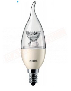 PHILIPS LAMPADINA LED CANDLA BA39 6W =40 W FIAMMA CLASSE ENERGETICA A