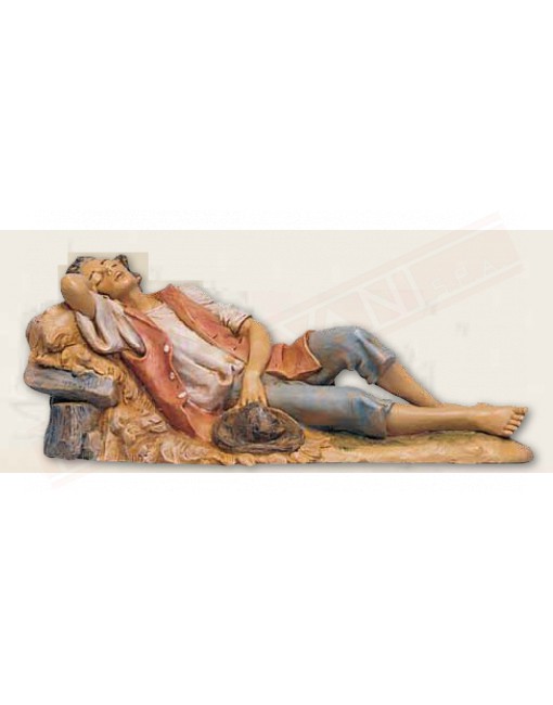Fontanini statuina 24 dormiente tipo legno adatta per presepi con personaggi cm 30