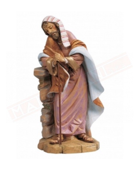 Fontanini San Giuseppe adatto per statuine del presepe da cm 45 . San Giuseppe per nativita' da cm 45 tipo legno