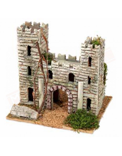 Castello di erode per presepe 15x13x15. Casetta per presepe il castello si lascia sulo sfondo del presepe e richiama Erode