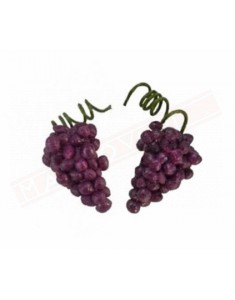 Miniature per presepe coppia grappoli uva nera cm 2x3 per statuine da cm 12 19 busta 2 grappoli