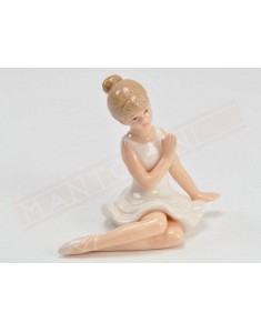 Ballerina in porcellana 9.5x h 10 ideale per essere posizionata su base con carillon 4035