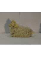 Melu' pecora sdraiata per statuine presepe cm 12 con lana