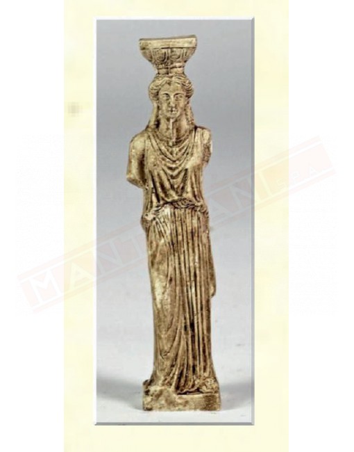 Colonna dea greca tipo marmo 3x3x14 accessorio per presepio