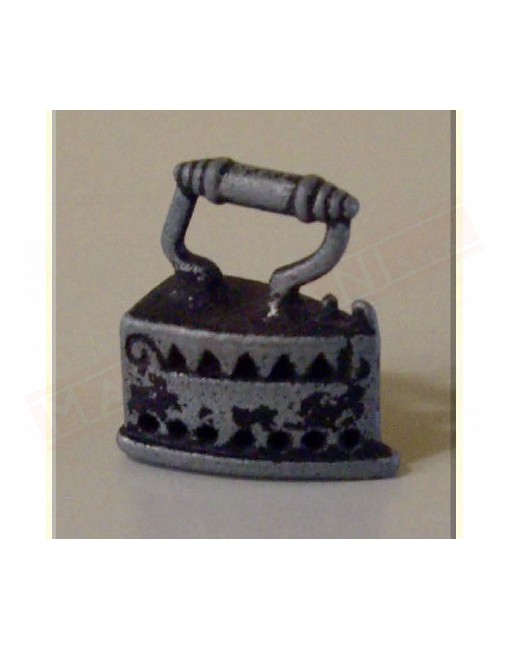 Ferro da stiro a carbonella in Miniatura per presepe 2x1x2 cm