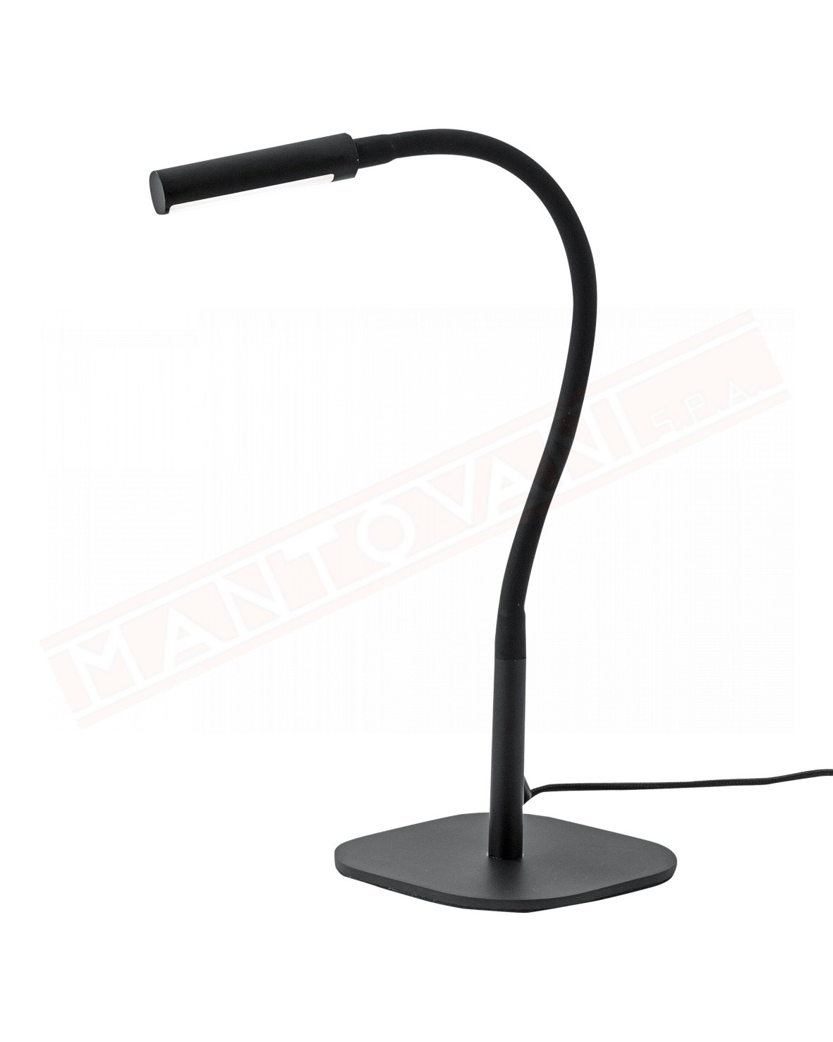 Fringe lampada da tavolo con braccio flessibile l.36 led 3.5w 180lm 3000k nera