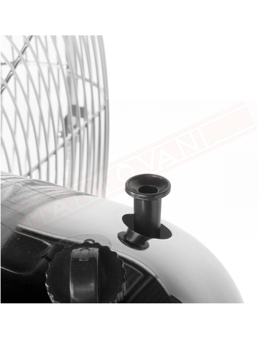 Tristar ventilatore a piantana cromato diametro 40 cm con motore 50 w a tre velocità con 4 pale