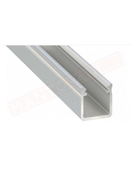 Profilo 2.02 metri alluminio anodizzato argento tipo y senza copertura al metro misure 18x17 mm copertura 2011-2012