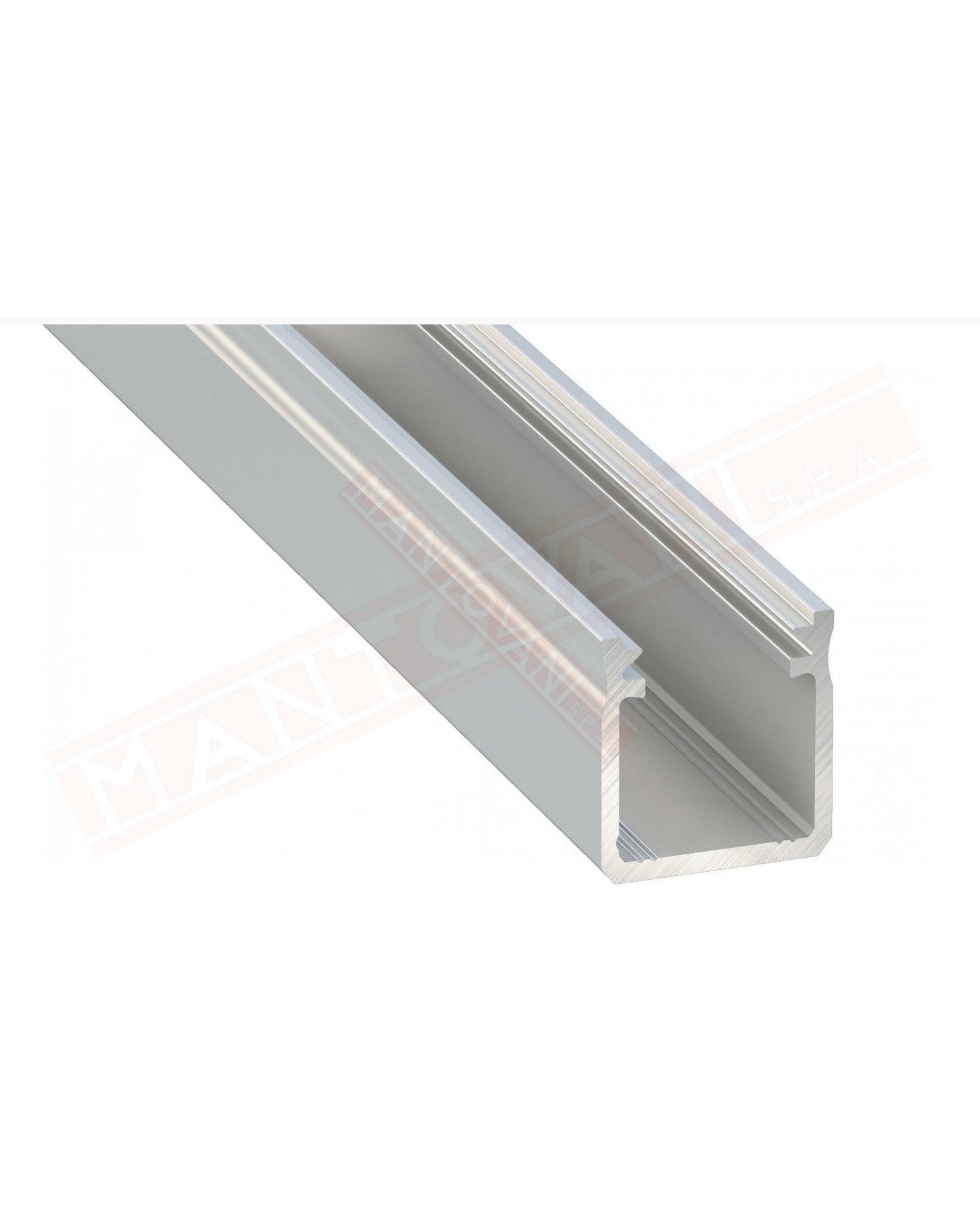 Profilo 3 metri alluminio anodizzato argento tipo y senza copertura al metro misure 18x17 mm copertura 2011-2012