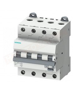 Siemens Differenziale Magnetotermico compatto10A 4 poli tipo A 30ma 4 moduli 6ka