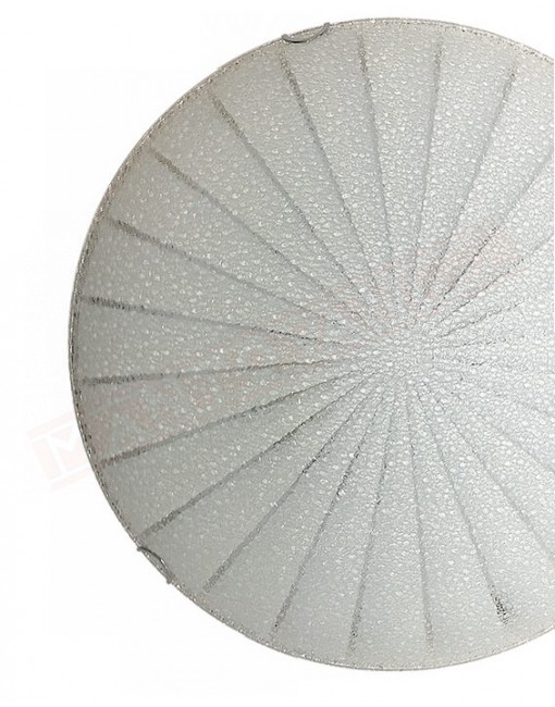 Crux Plafoniera diametro 40 vetro bianco 2xe27