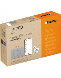 BTicino MatixGO starter kit per gestire le tapparelle completo di 5 comandi e gateway grigia