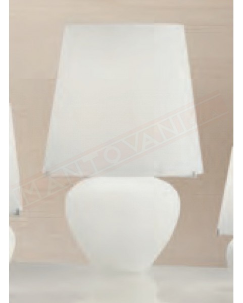 Vistosi Naxos 50 lampada da tavolo in vetro bianco satinato diam 32 h 50 1xe27